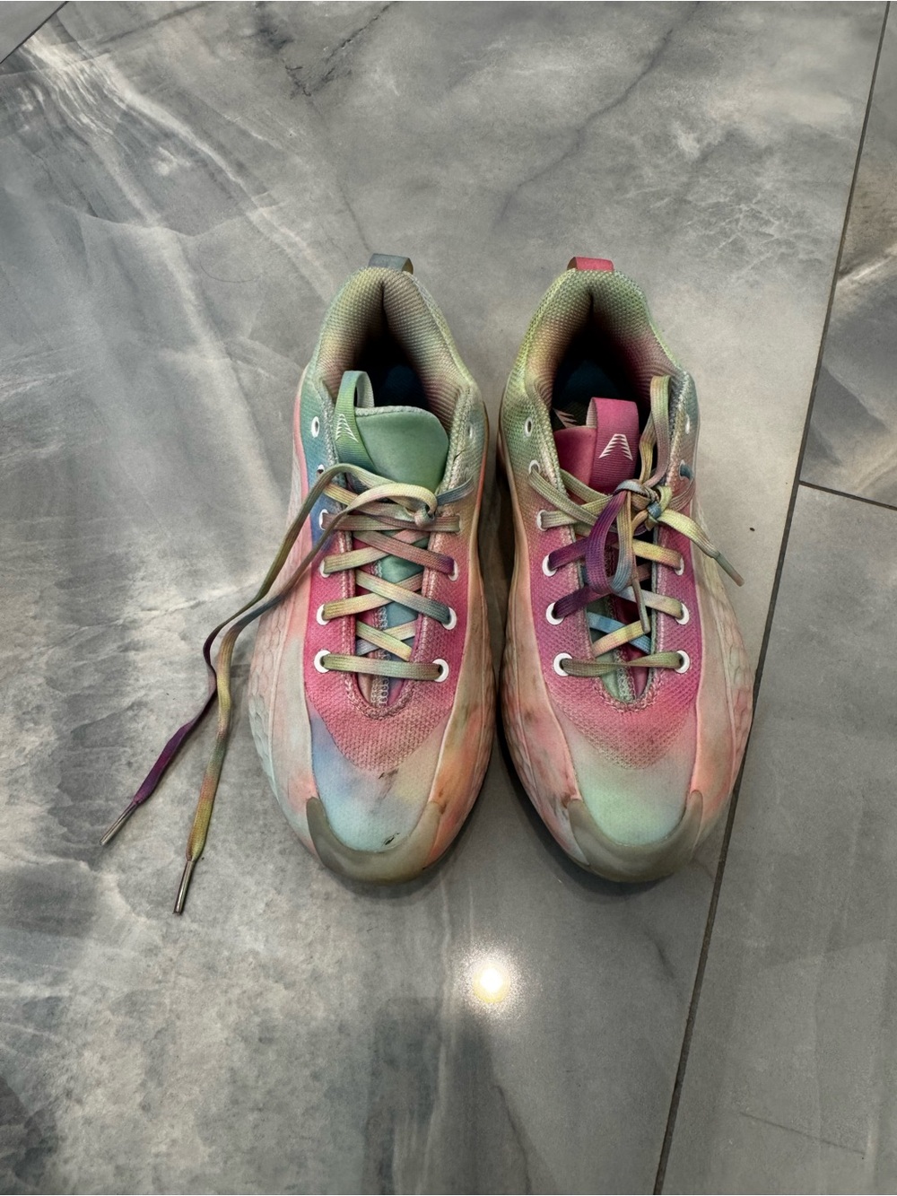 adidas Kids Multicolor Pastel Tie-Dye Sneakers